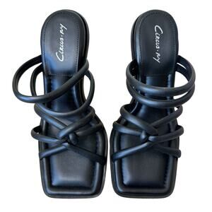 CIRCUS NY BY SAM EDELMAN Savanna Strappy Sandals Black Size 7.5